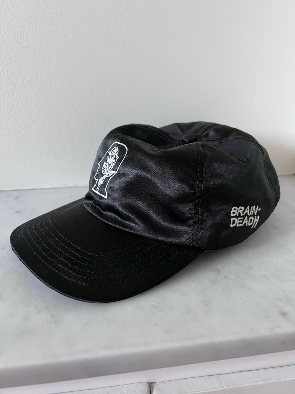 Brain Dead Black Embroidered Logo Cap
